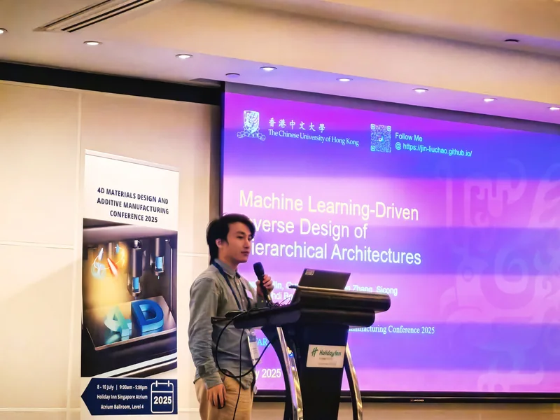 Liuchao Jin presenting at the 4DMDA 2025 conference in Singapore